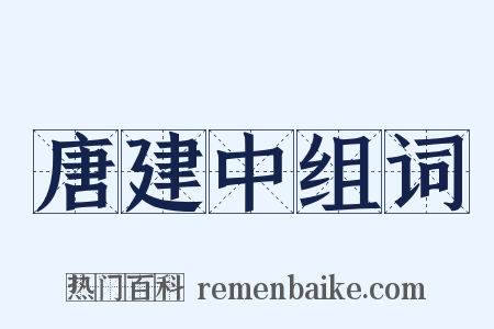 唐建中组词是什么意思的图片